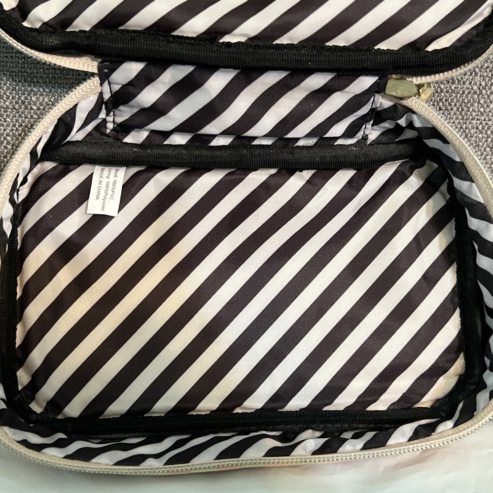 Too Faced Makeup Cosmetic Travel Bag "I Have Way More Makeup at Home" Gold Pink - Picture 5 of 10